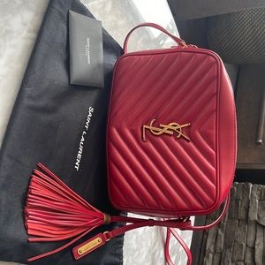 Saint Laurent Lou Charm Bag in Quilted Leather